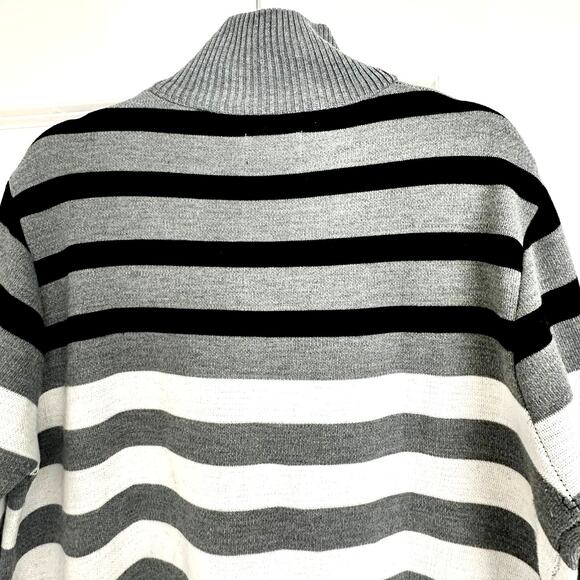 Marx & Dutch Collection Mens Pullover 1/4 Zip Sweater, Ribbed Hem Grey XL - Picture 4 of 11